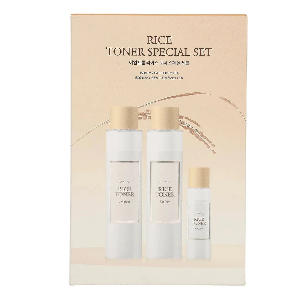 Korean Skin Care — Rice Toner Special Set, 3 Pieces