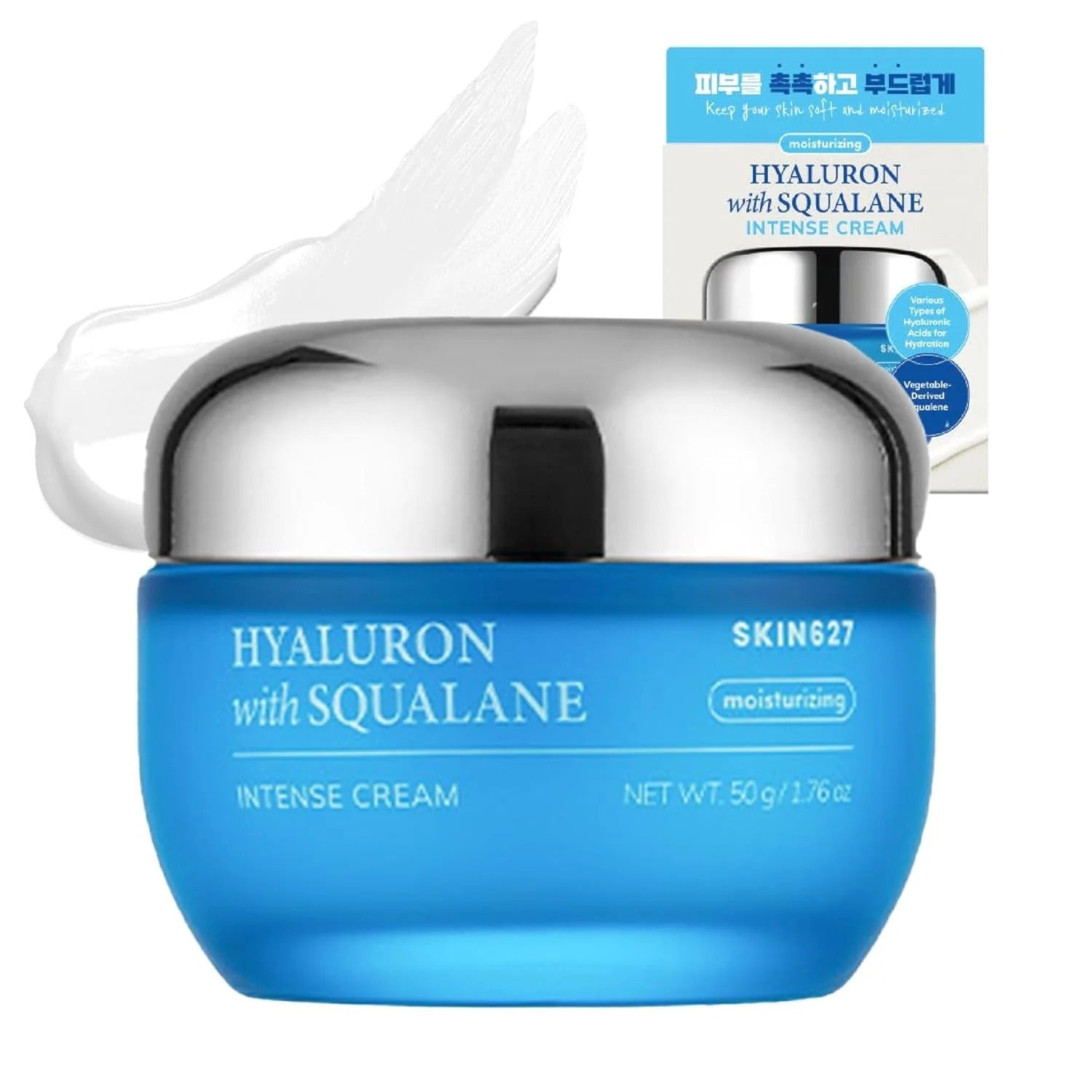 Korean Skin Care — SKIN627 Daily Face Moisturizer, Face Cream, Facial Cream 1.76 Oz Korean Skin Care Korean Moisturizer (Hyaluron with Squalane)
