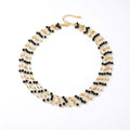 Layered Black Spinel Choker Necklace | Clavicle Jewelry