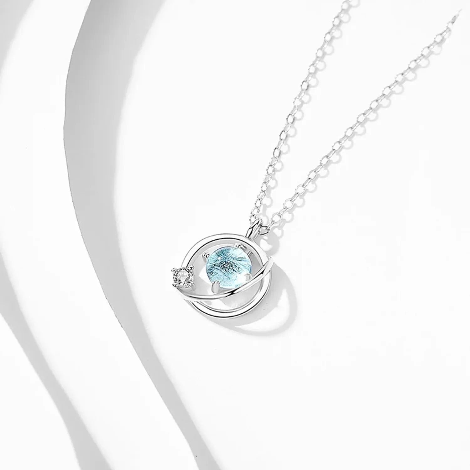 Lihexing S925 Silver Dreamy Planet Necklace