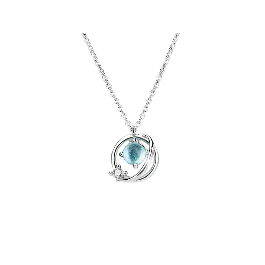 Lihexing S925 Silver Dreamy Planet Necklace