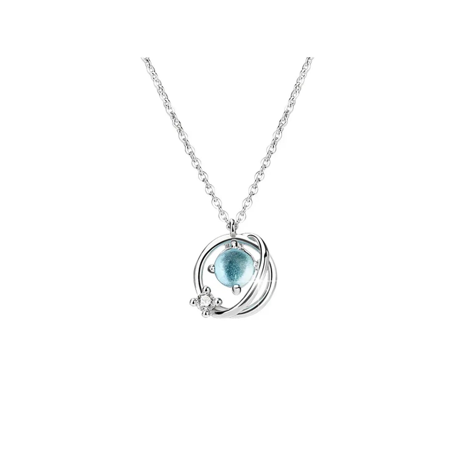 Lihexing S925 Silver Dreamy Planet Necklace