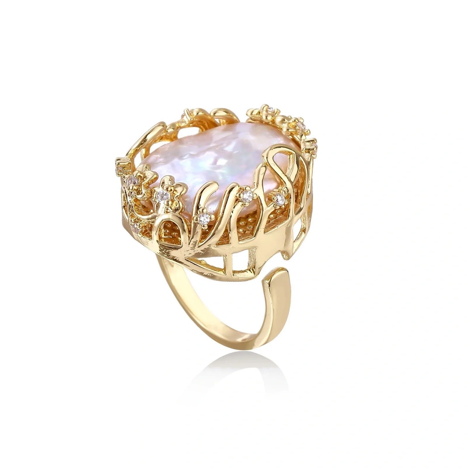 Linda's Look — Baroque Pearl Crown Ring by Linda's Look