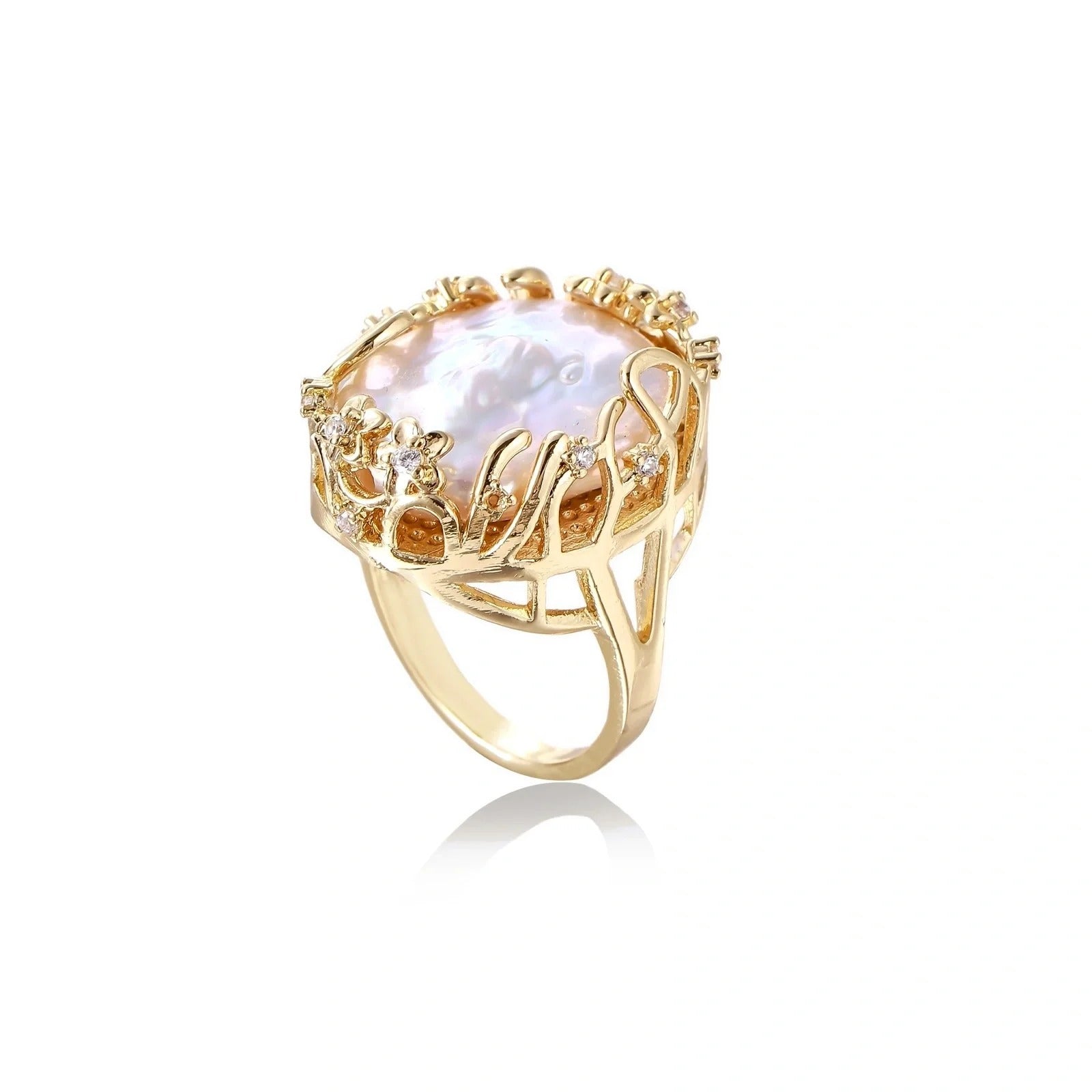 Linda's Look — Baroque Pearl Crown Ring by Linda's Look