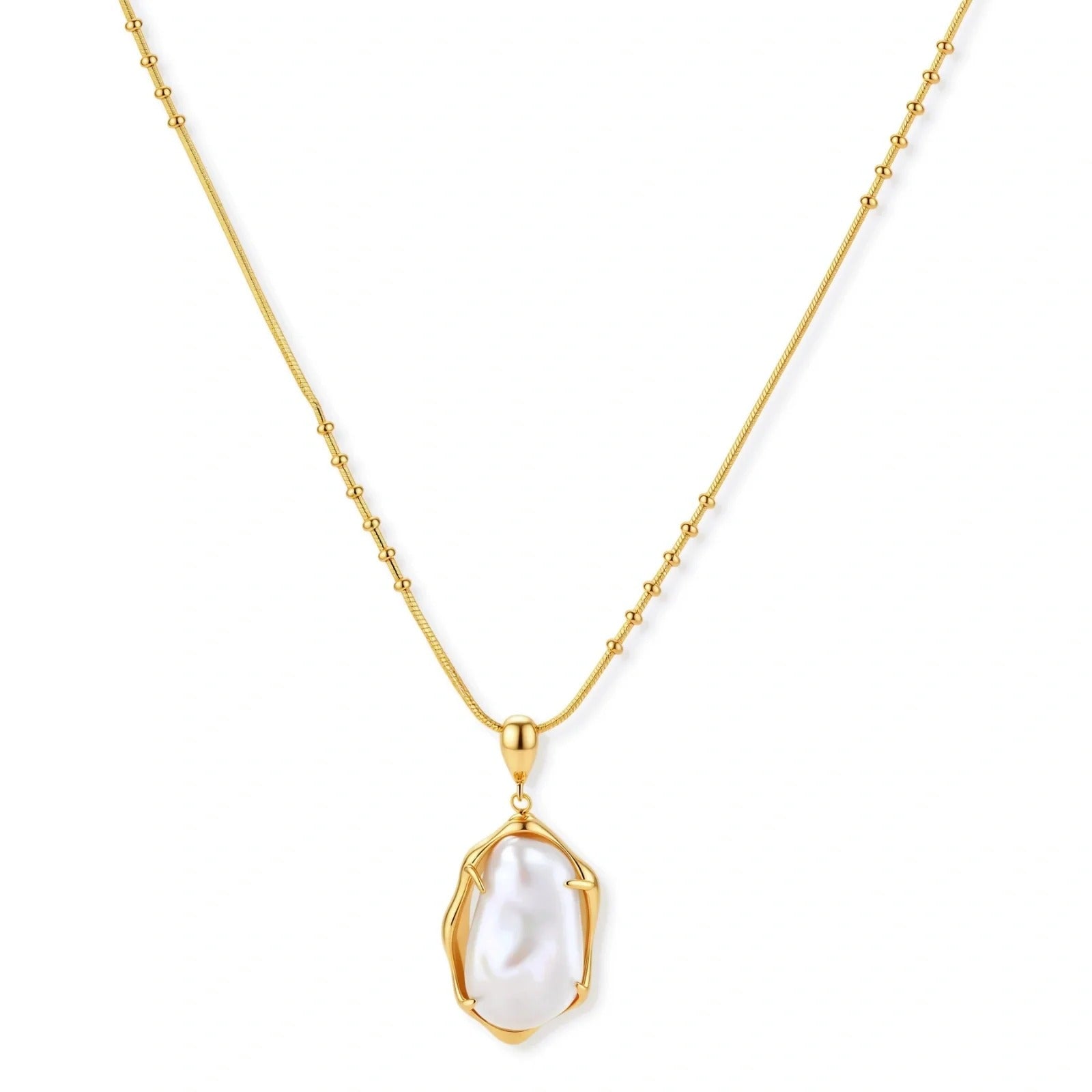 Linda's Look — Baroque Pearl Pendant Necklace by Linda's Look