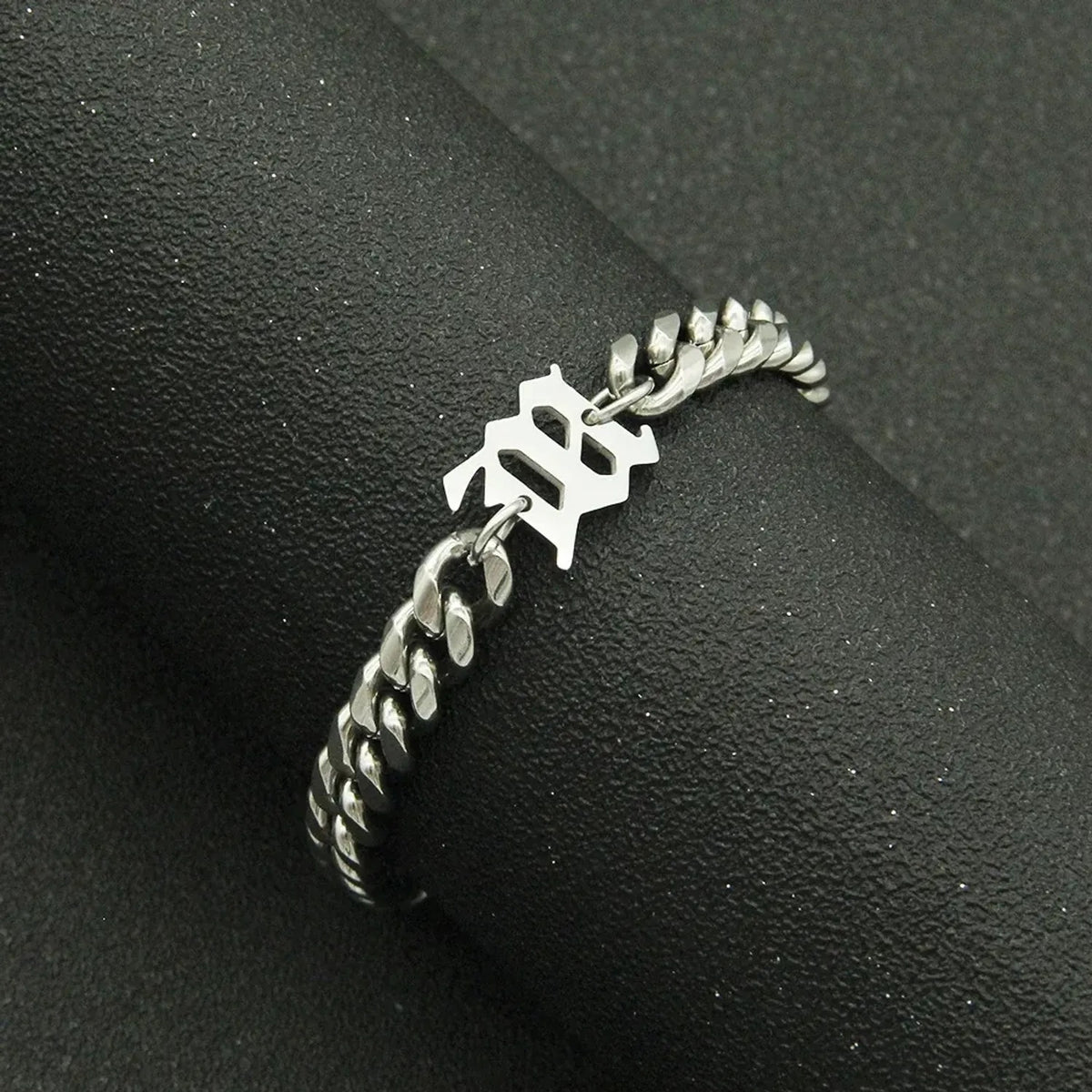 Linda's Look Bold Cuban Link Chain - Silver Titanium Steel Necklace and Bracelet
