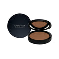 Linda's Look Bronzer in Caramel, warm powder bronzer compact closed, front view on white background