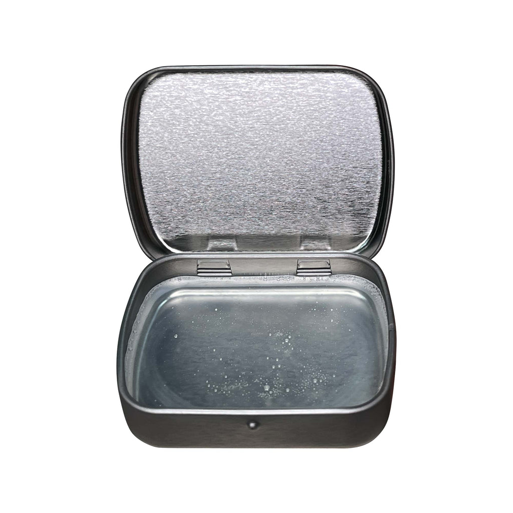 Linda's Look Brow Soap in Clear, clear brow soap shown open, top view of the styling wax