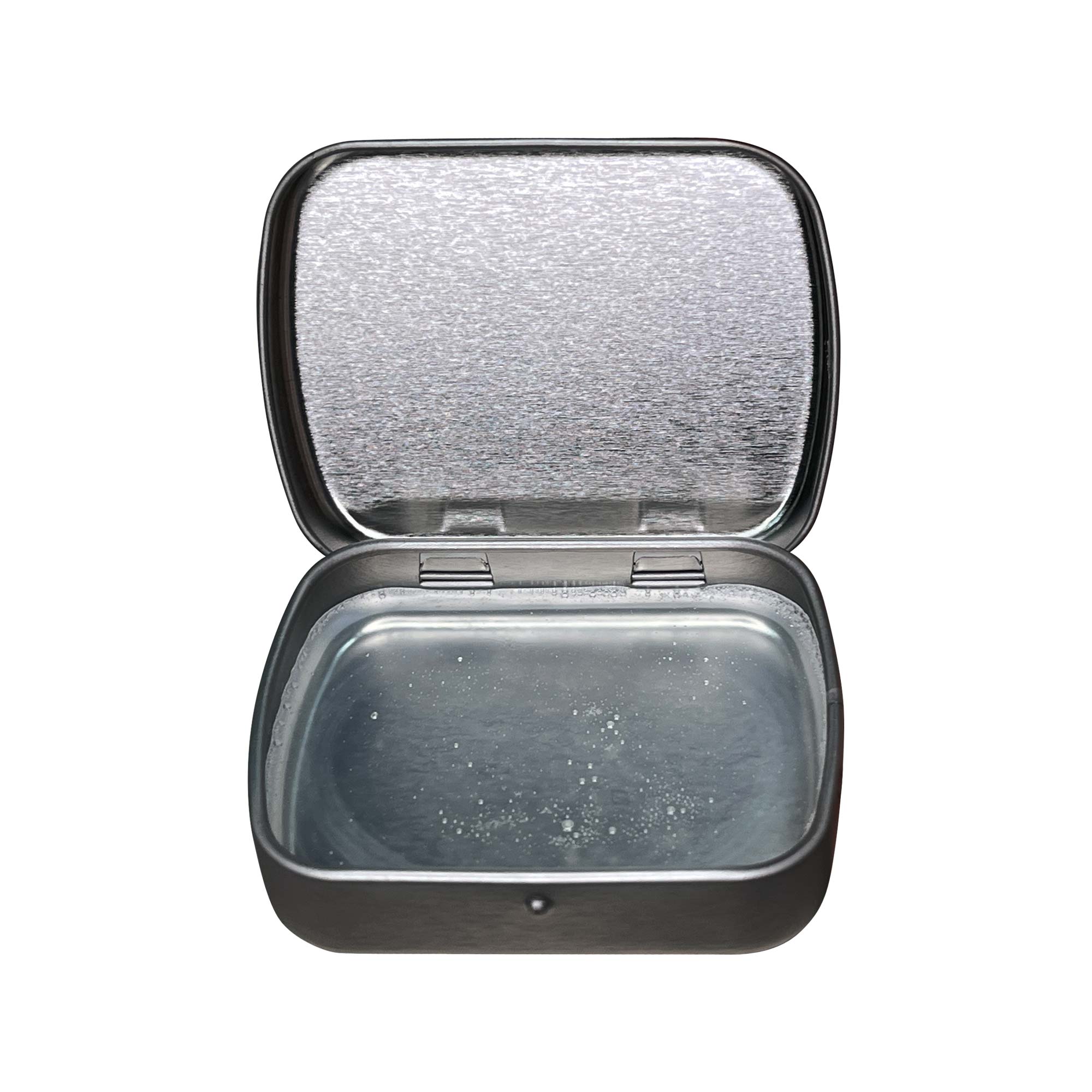 Linda's Look Brow Soap in Clear, clear brow soap shown open, top view of the styling wax