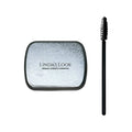 Linda's Look Brow Soap in Clear, clear olive oil brow styling soap pot closed, front view on white background