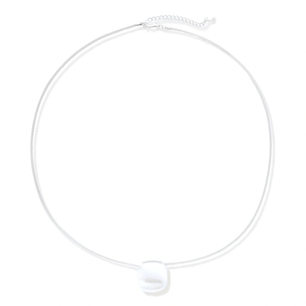 Linda's Look — Brushed Silver Disc Necklace by Linda's Look