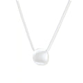 Linda's Look — Brushed Silver Disc Necklace by Linda's Look