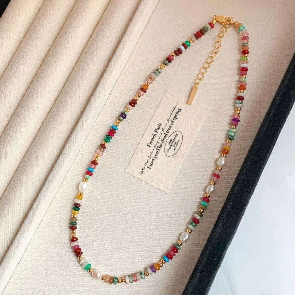 Linda's Look Candy Stone and Pearl Beaded Set - Freshwater Pearls, Natural Stone and Glass