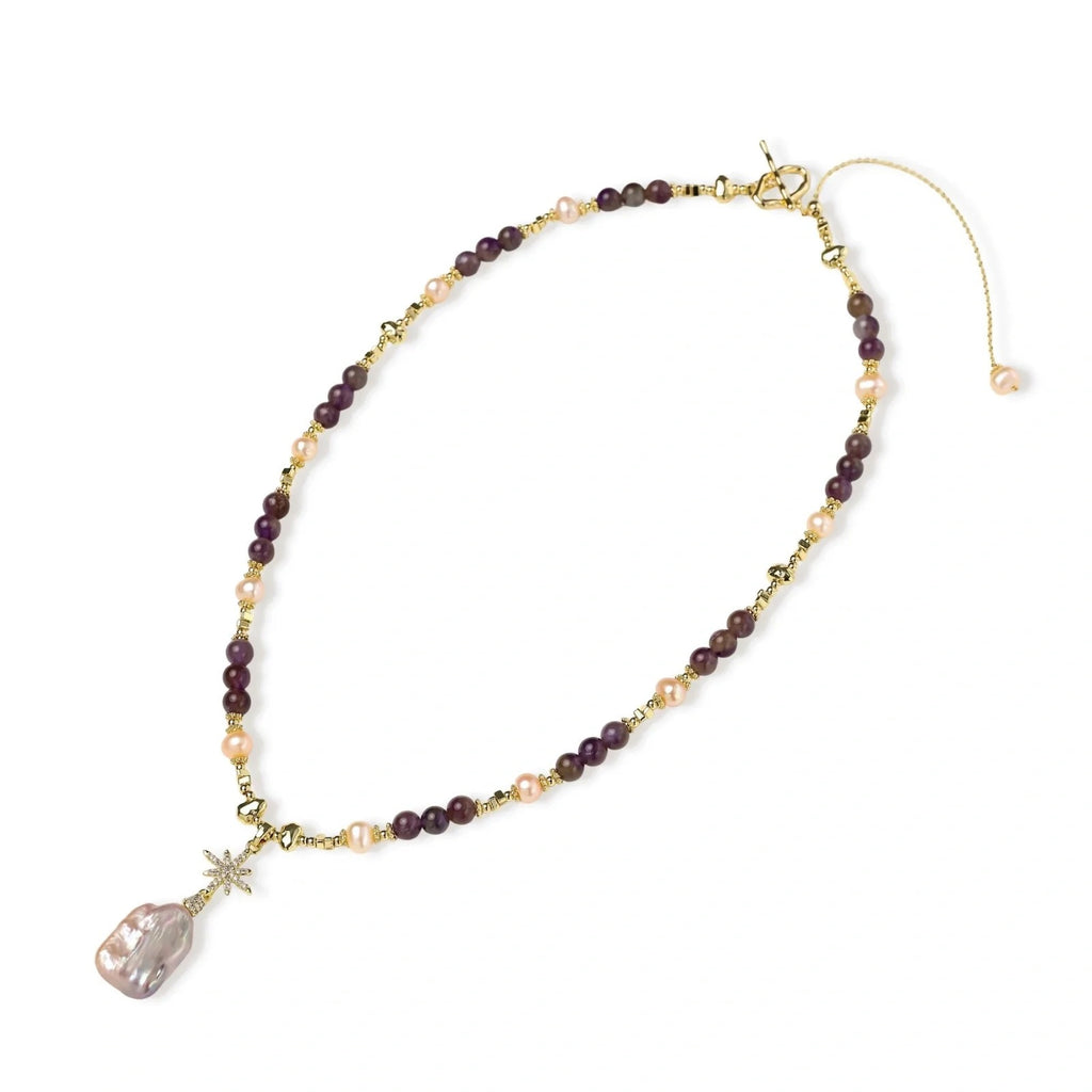 Linda's Look — Celestial Amethyst Pearl Necklace by Linda's Look