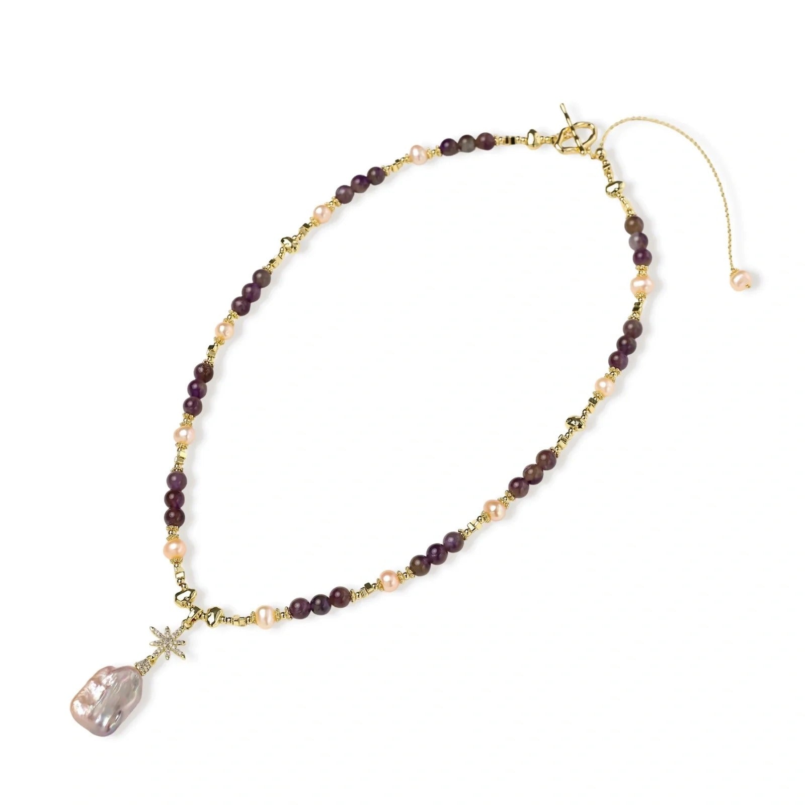 Linda's Look — Celestial Amethyst Pearl Necklace by Linda's Look