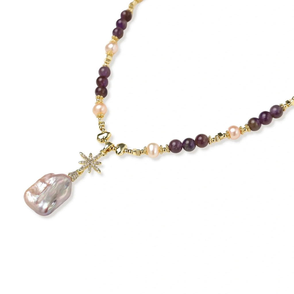 Linda's Look — Celestial Amethyst Pearl Necklace by Linda's Look