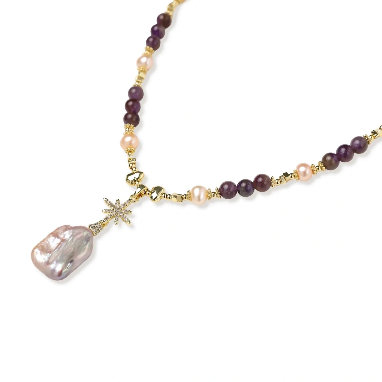 Linda's Look — Celestial Amethyst Pearl Necklace by Linda's Look