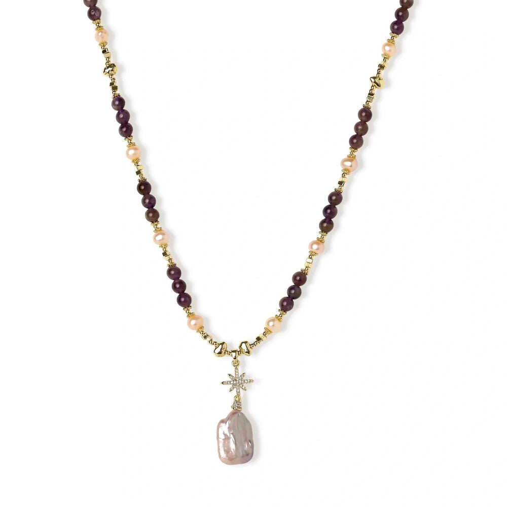 Linda's Look — Celestial Amethyst Pearl Necklace by Linda's Look