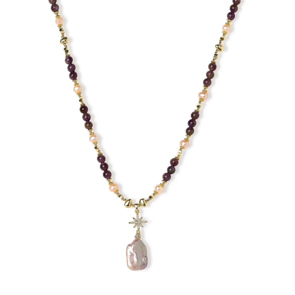 Linda's Look — Celestial Amethyst Pearl Necklace by Linda's Look