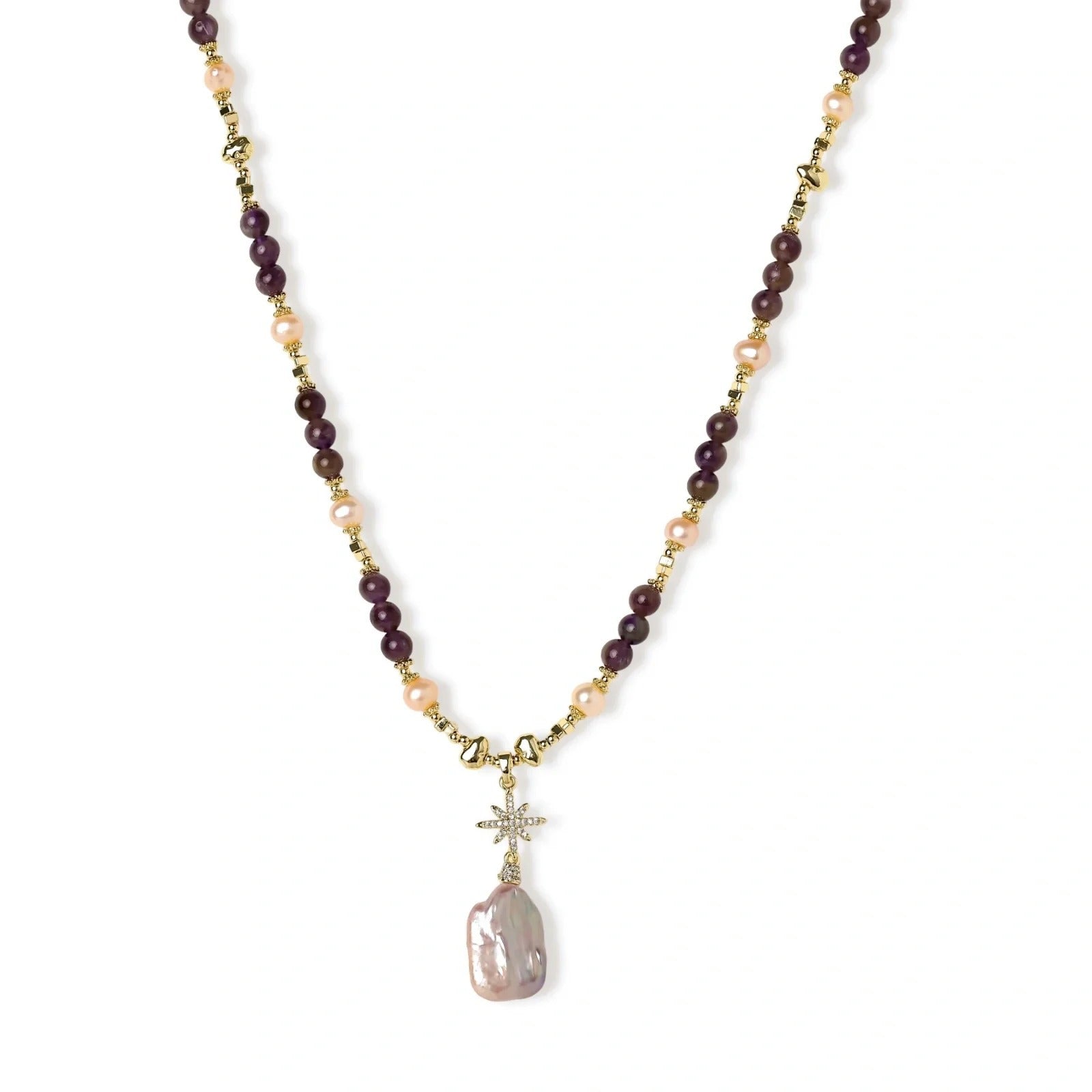 Linda's Look — Celestial Amethyst Pearl Necklace by Linda's Look