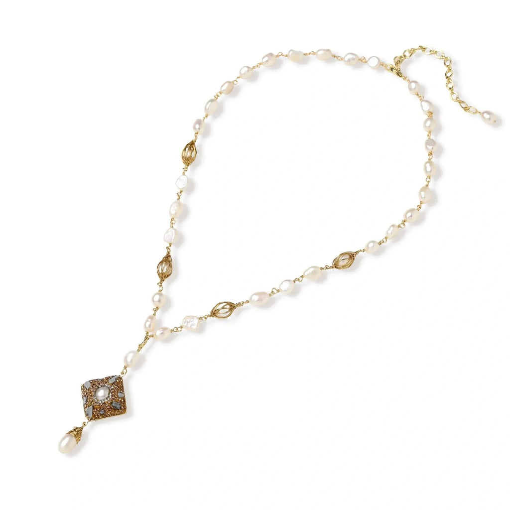 Linda's Look — Celestial Pearl Drop Necklace by Linda's Look