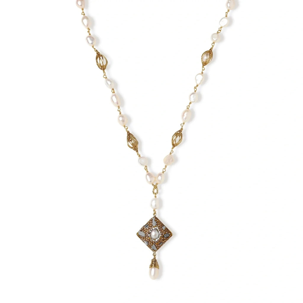 Linda's Look — Celestial Pearl Drop Necklace by Linda's Look