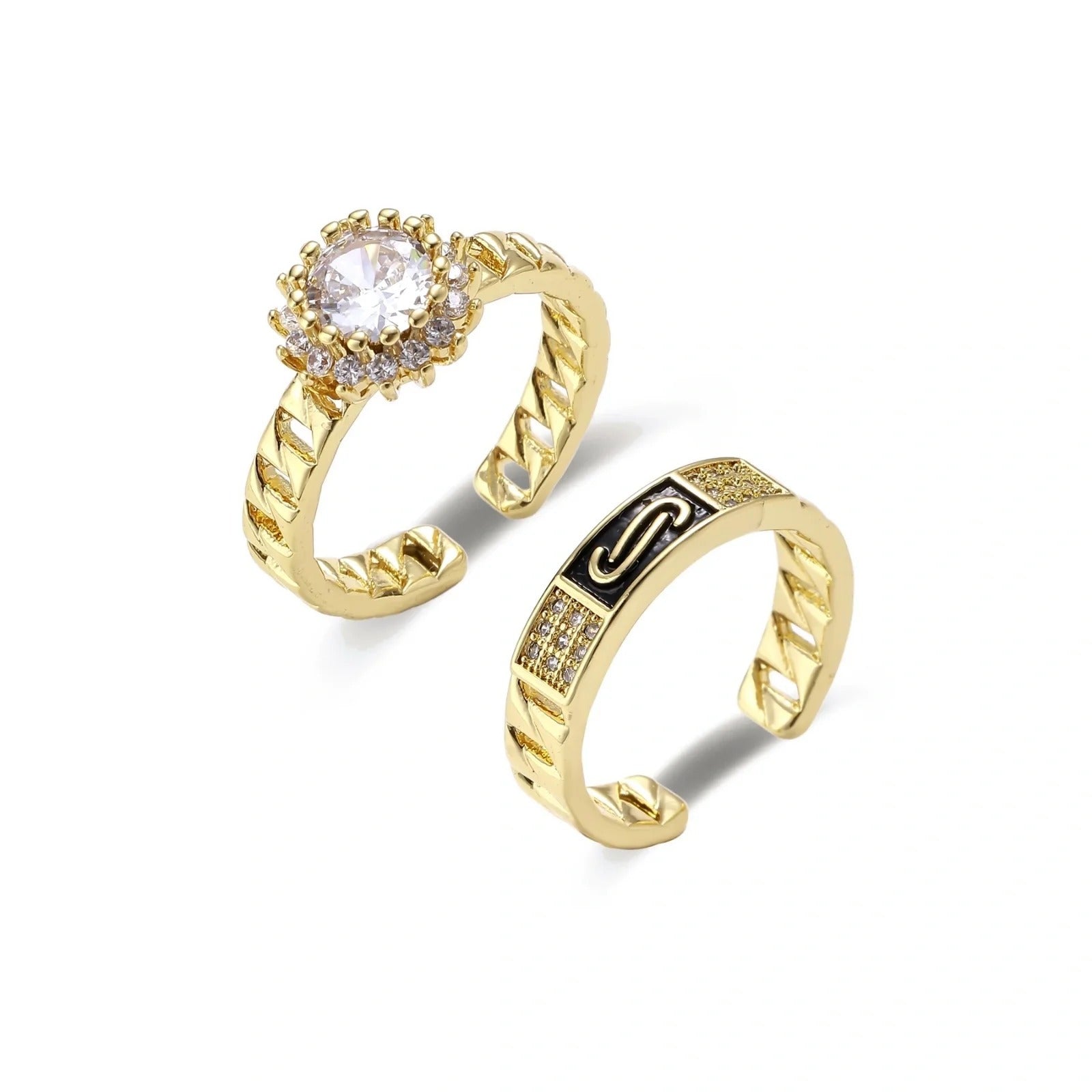 Linda's Look — Chain Gang Rings by Linda's Look
