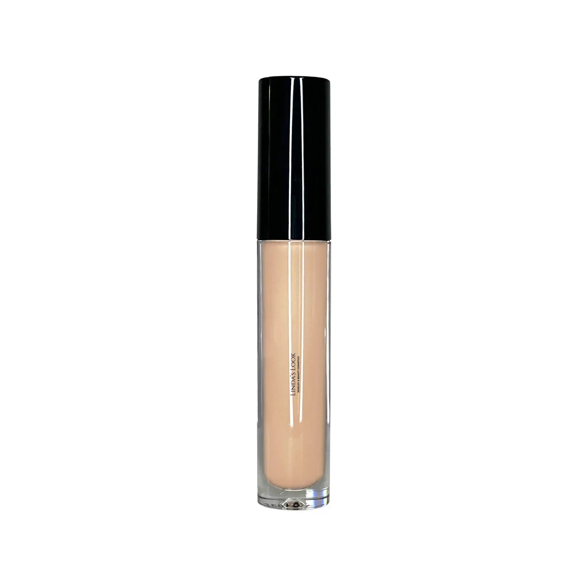 Linda's Look Concealing Cream in Custard, full coverage liquid concealer tube with doe-foot applicator, front view on white background
