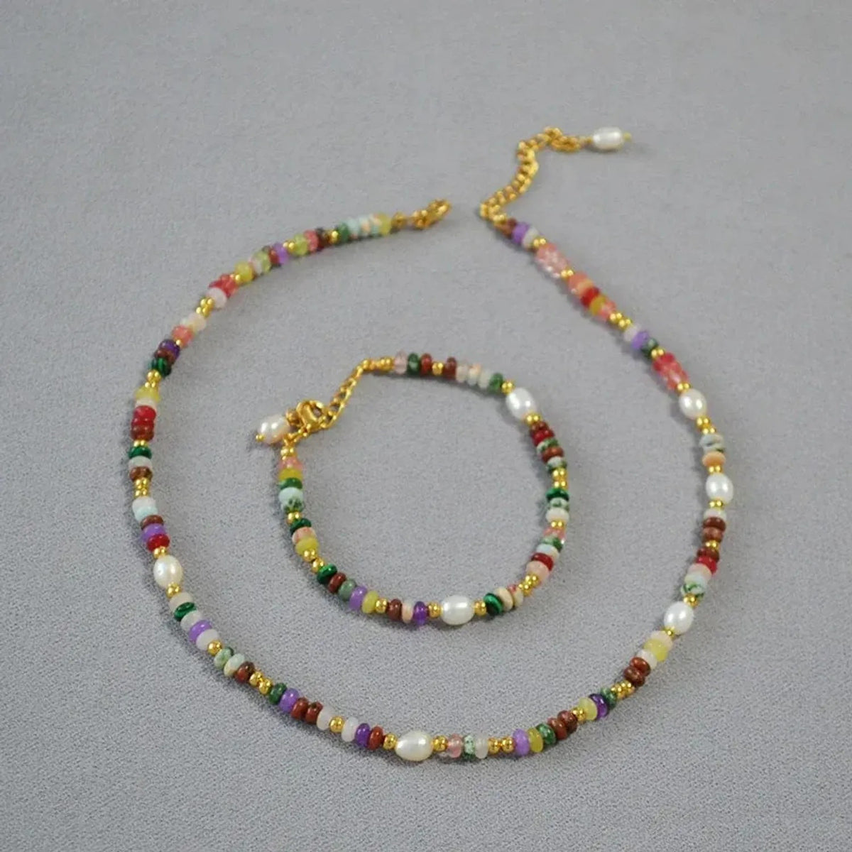 Confetti Tourmaline & Freshwater Pearl Hand-Knotted Strand - Necklace or Bracelet