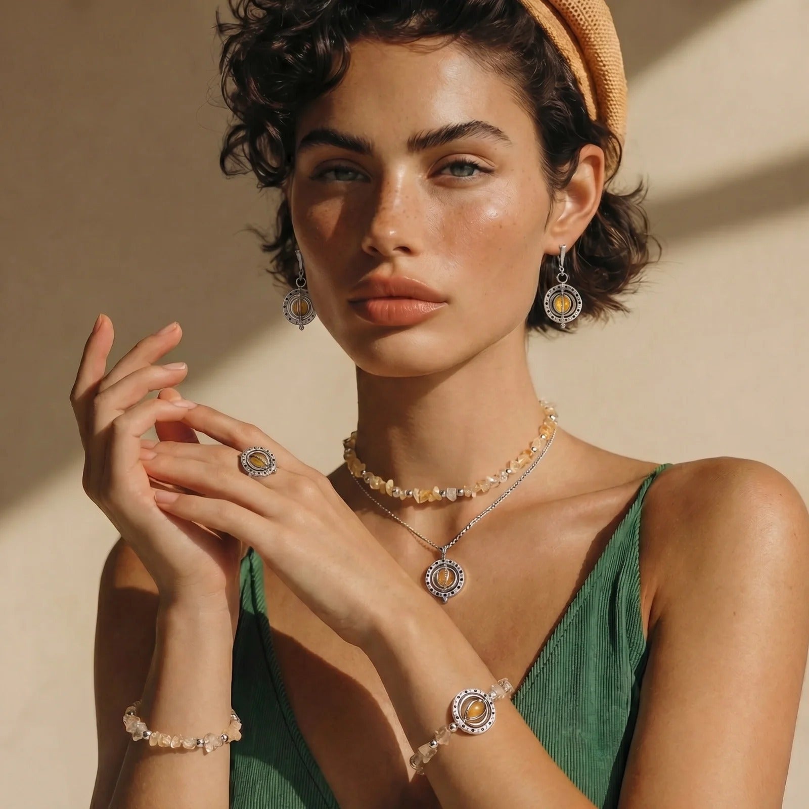 Linda's Look — Cosmic Citrine Jewelry Set by Linda's Look