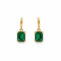 Linda's Look Emerald Green Zirconia Set - Titanium Steel Necklace and Drop Earrings
