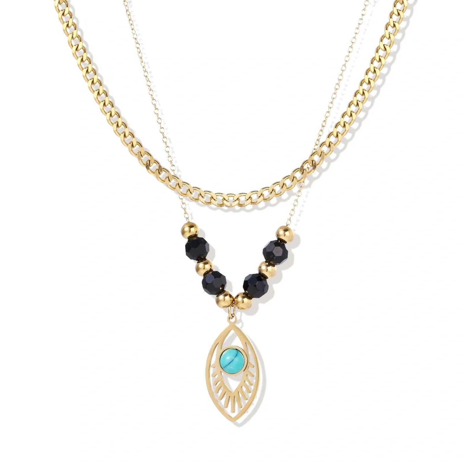 Linda's Look — Eye of Serenity Layered Necklace by Linda's Look
