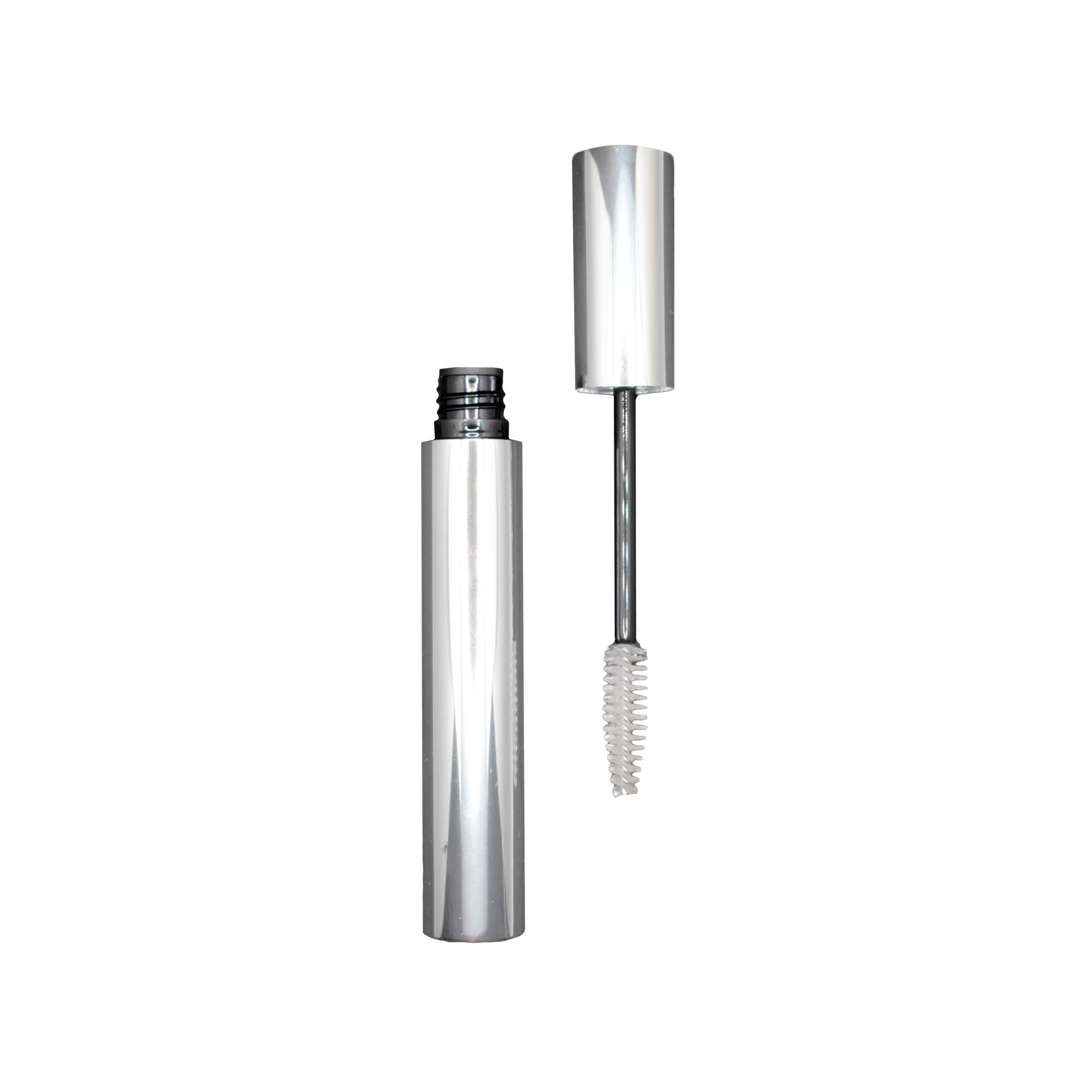 Linda's Look Eyebrow Gel in Clear, clear brow gel shown with the spoolie wand out of the tube