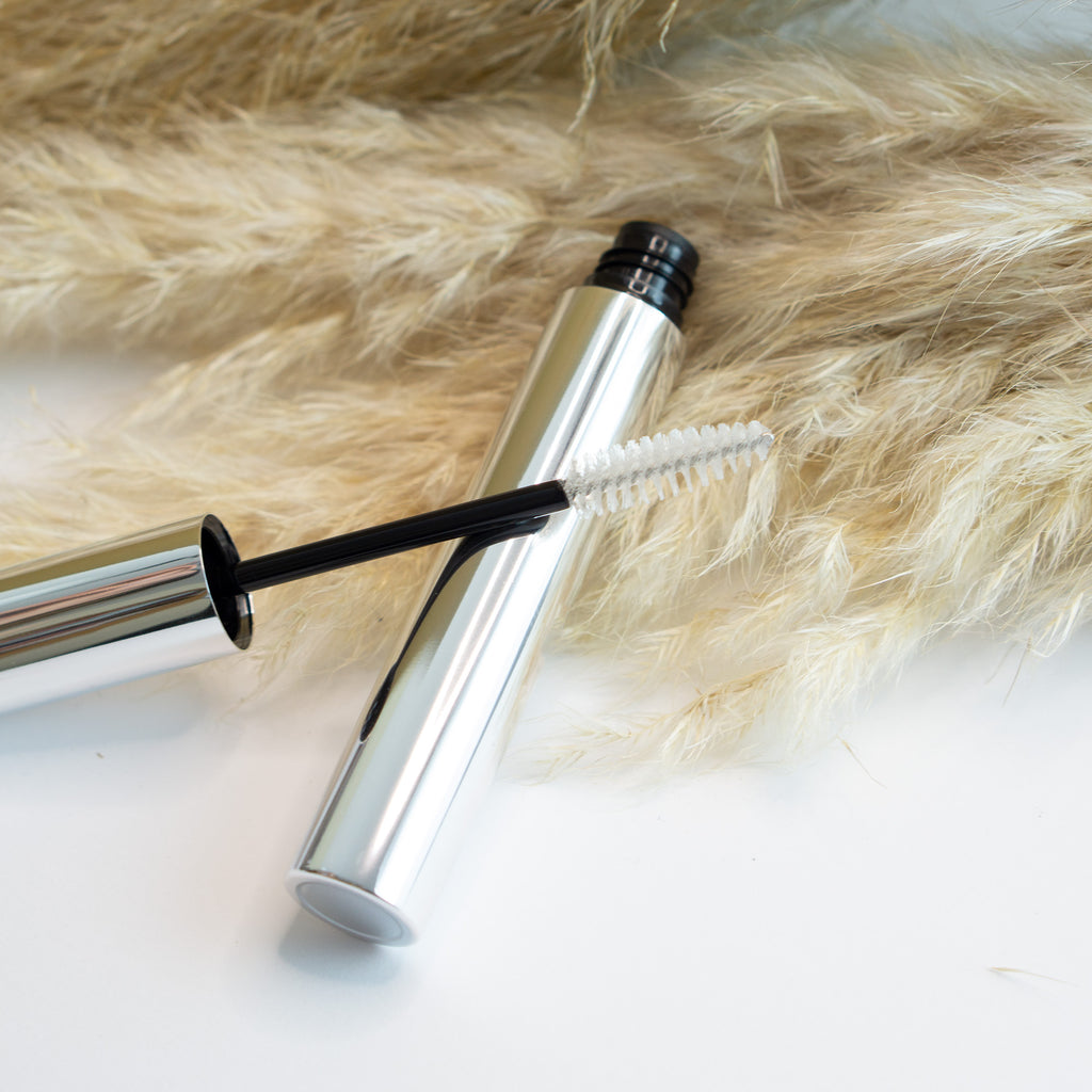 Linda's Look Eyebrow Gel in Clear, lifestyle shot of brushed-up groomed brows set with the clear brow gel