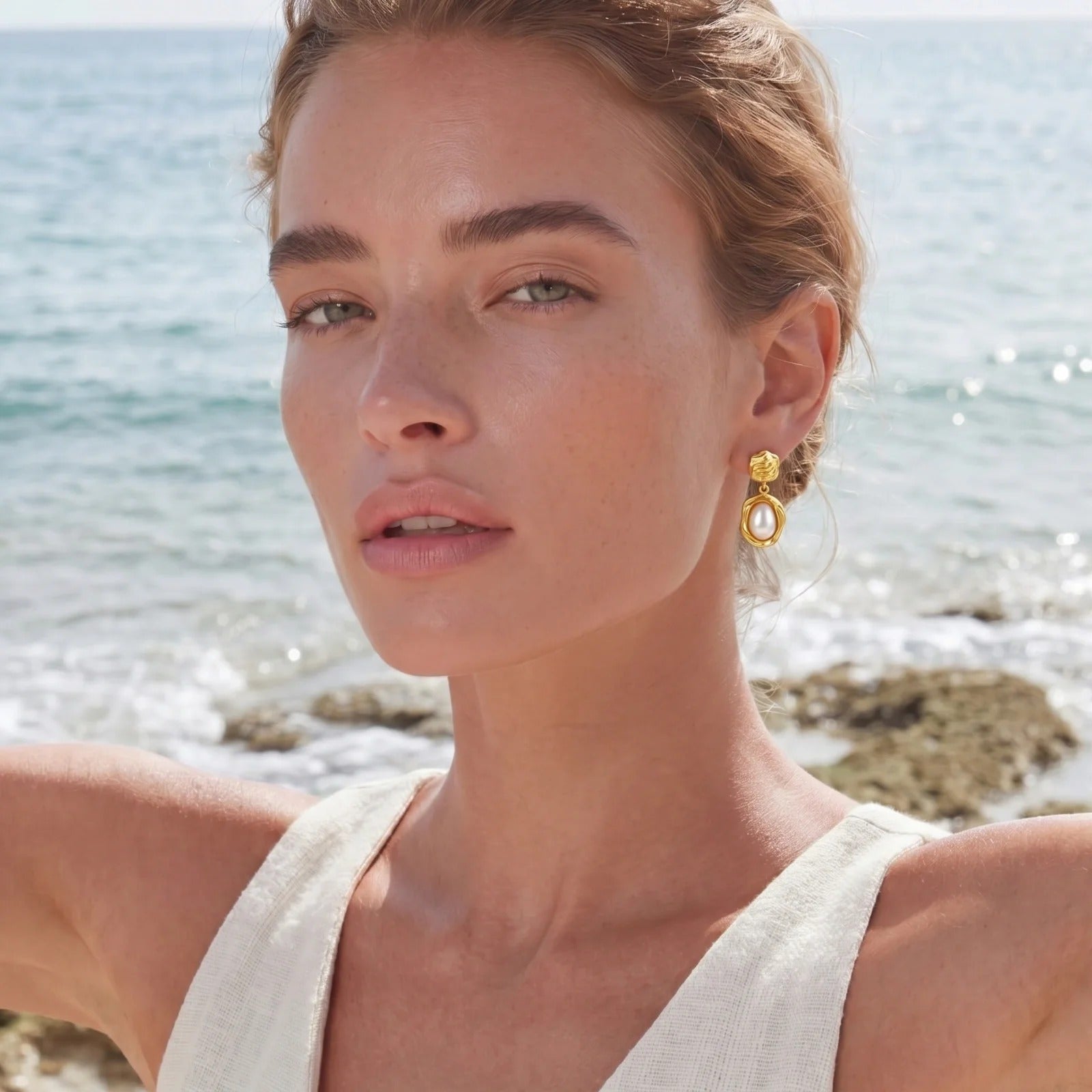 Linda's Look — Golden Bloom Pearl Drops by Linda's Look