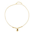 Linda's Look Golden Hour Tiger's Eye Set - Hand-Strung Beaded Necklace & Sun Pendant