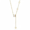 Linda's Look Hourglass Cat's Eye Pendant Necklace - Gold Tone Delicate Choker