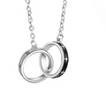 Linda's Look Interlocking Rings Couples Necklace, His and Hers Pair
