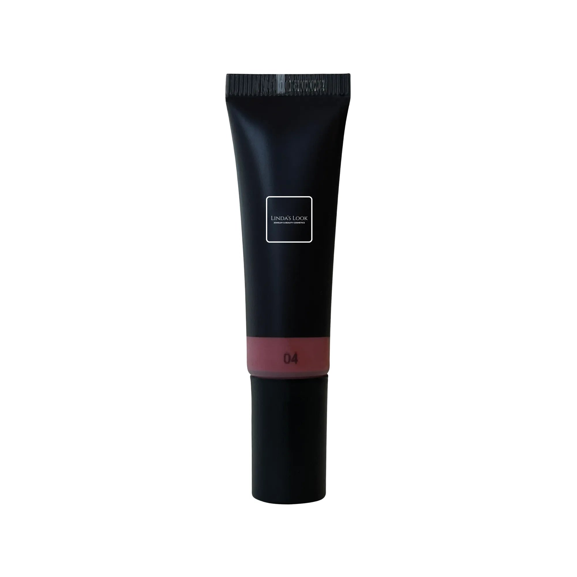 Linda's Look Liquid Blush in Cloud, buildable dewy liquid blush bottle, front view on white background