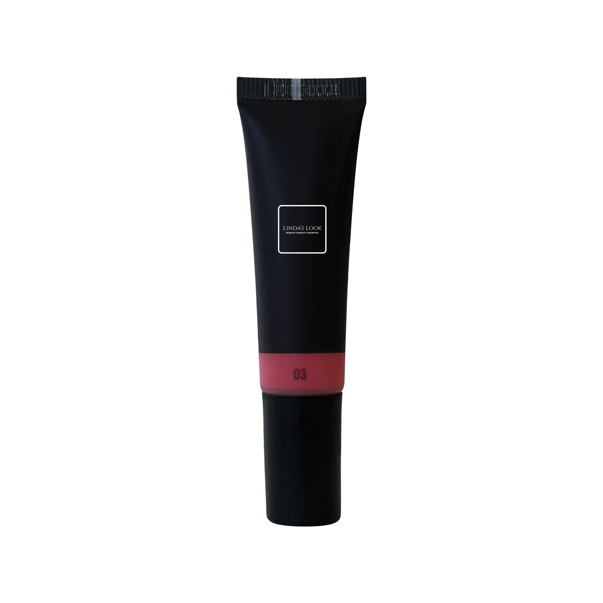 Linda's Look Liquid Blush in Pinch, buildable dewy liquid blush bottle, front view on white background