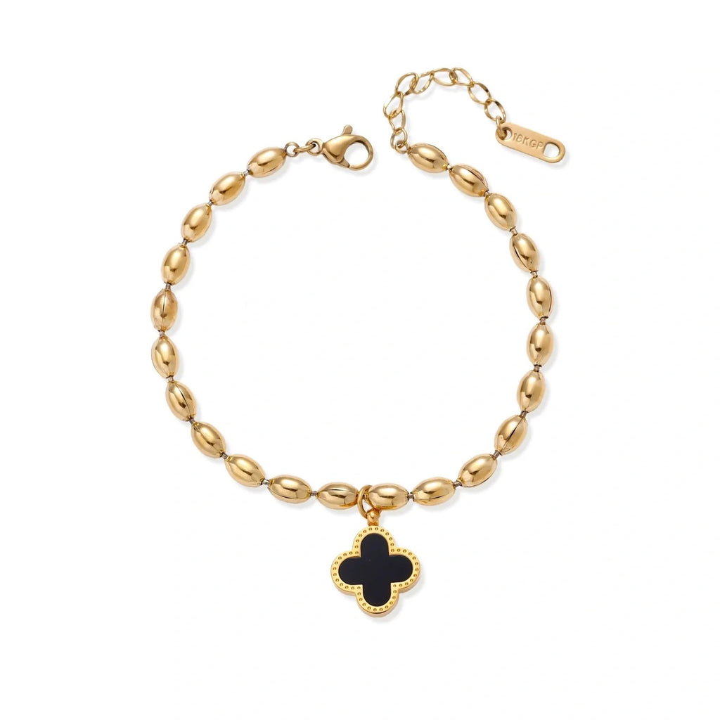 Linda's Look — Lucky Clover Beaded Bracelet by Linda's Look