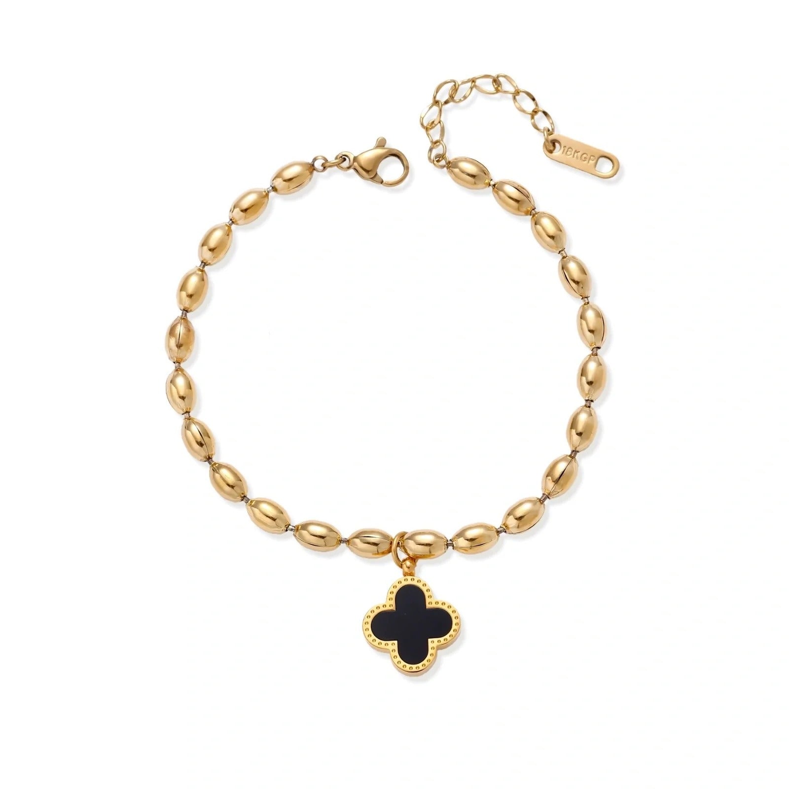Linda's Look — Lucky Clover Beaded Bracelet by Linda's Look