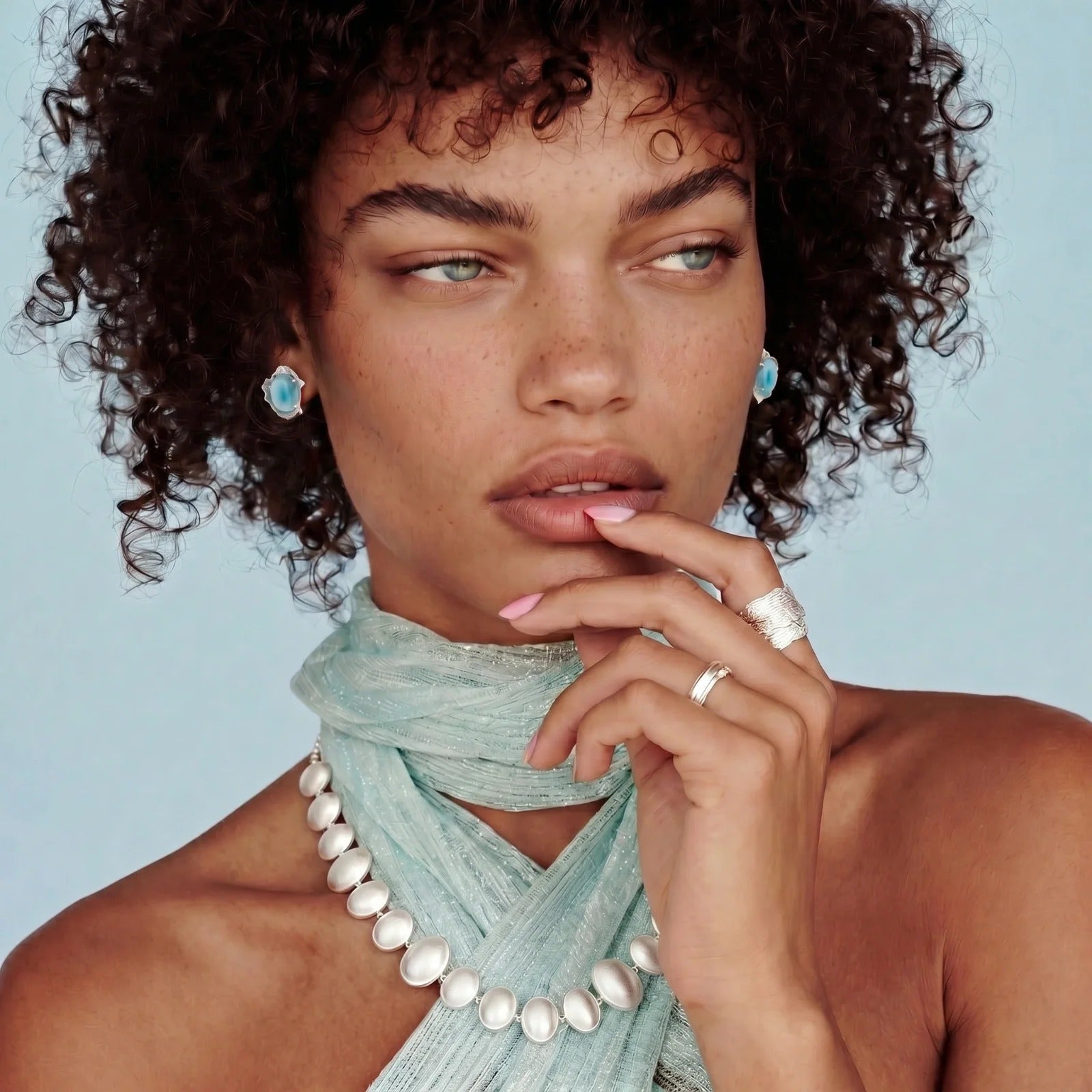 Linda's Look — Lunar Pearl Arc Necklace by Linda's Look