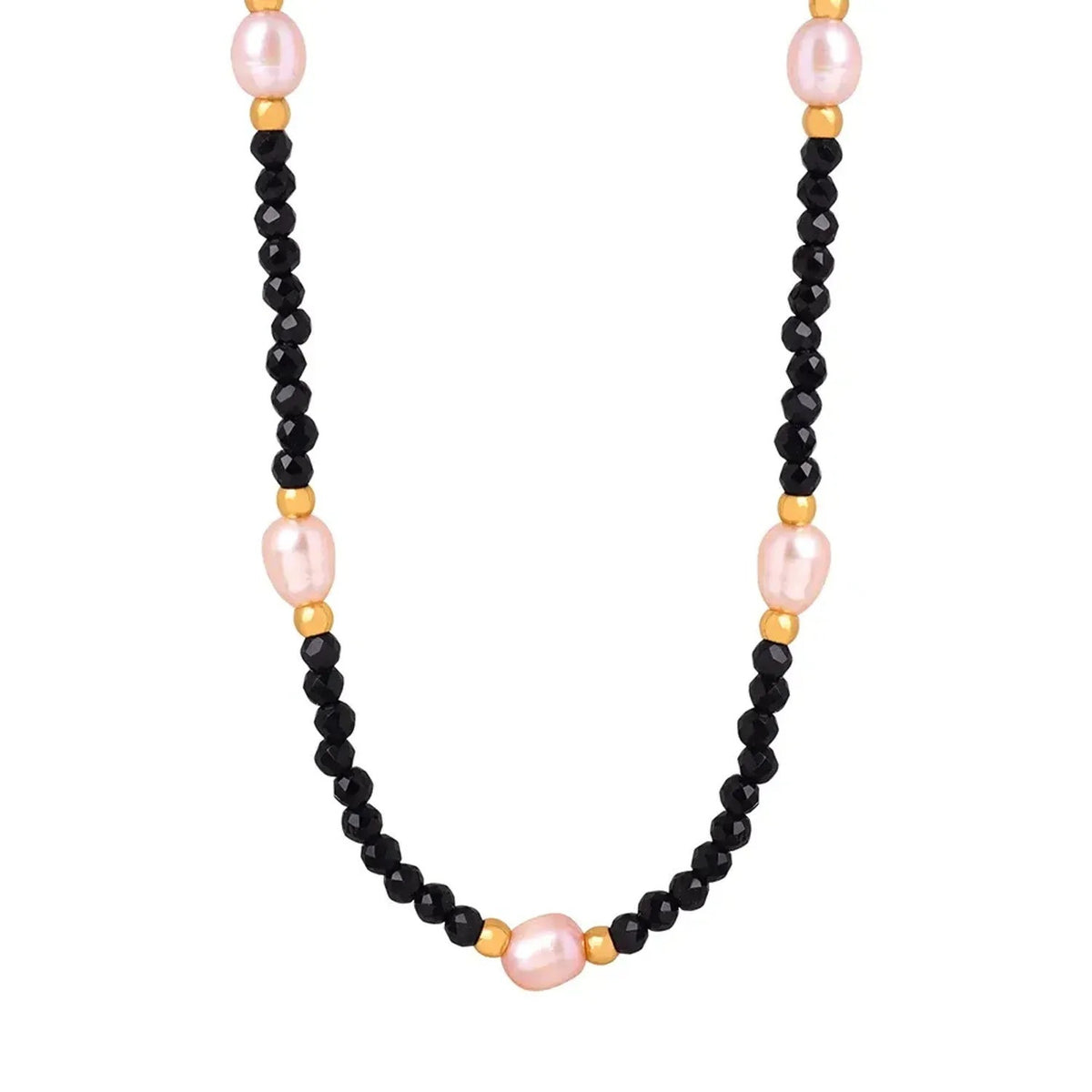 Linda's Look Midnight Amazonite & Freshwater Pearl Necklace - Hand-Strung Beaded Strand