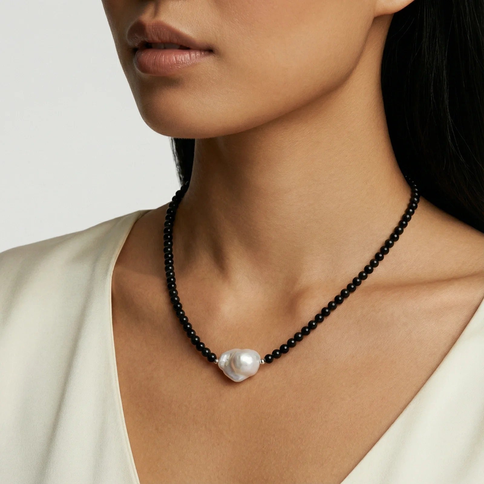 Linda's Look — Midnight Pearl Necklace by Linda's Look
