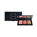 Linda's Look Pro Cheek Palette in Blushy, contour blush and highlighter trio palette closed, front view on white background