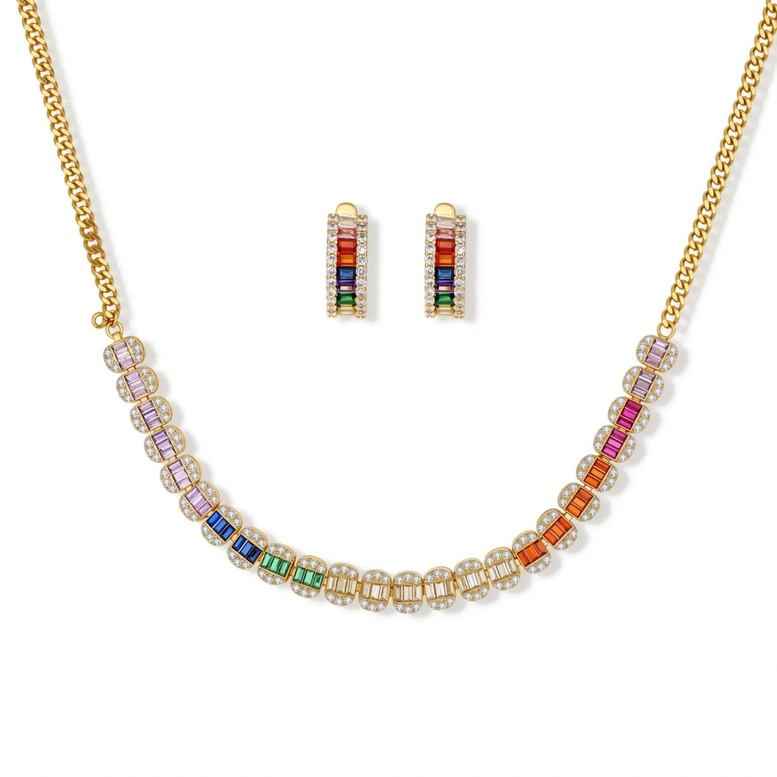 Linda's Look — Rainbow Spectrum Jewelry Set by Linda's Look