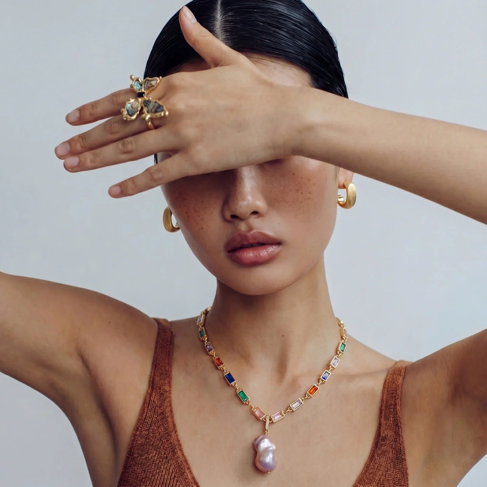 Linda's Look — Rainbow Statement Necklace by Linda's Look