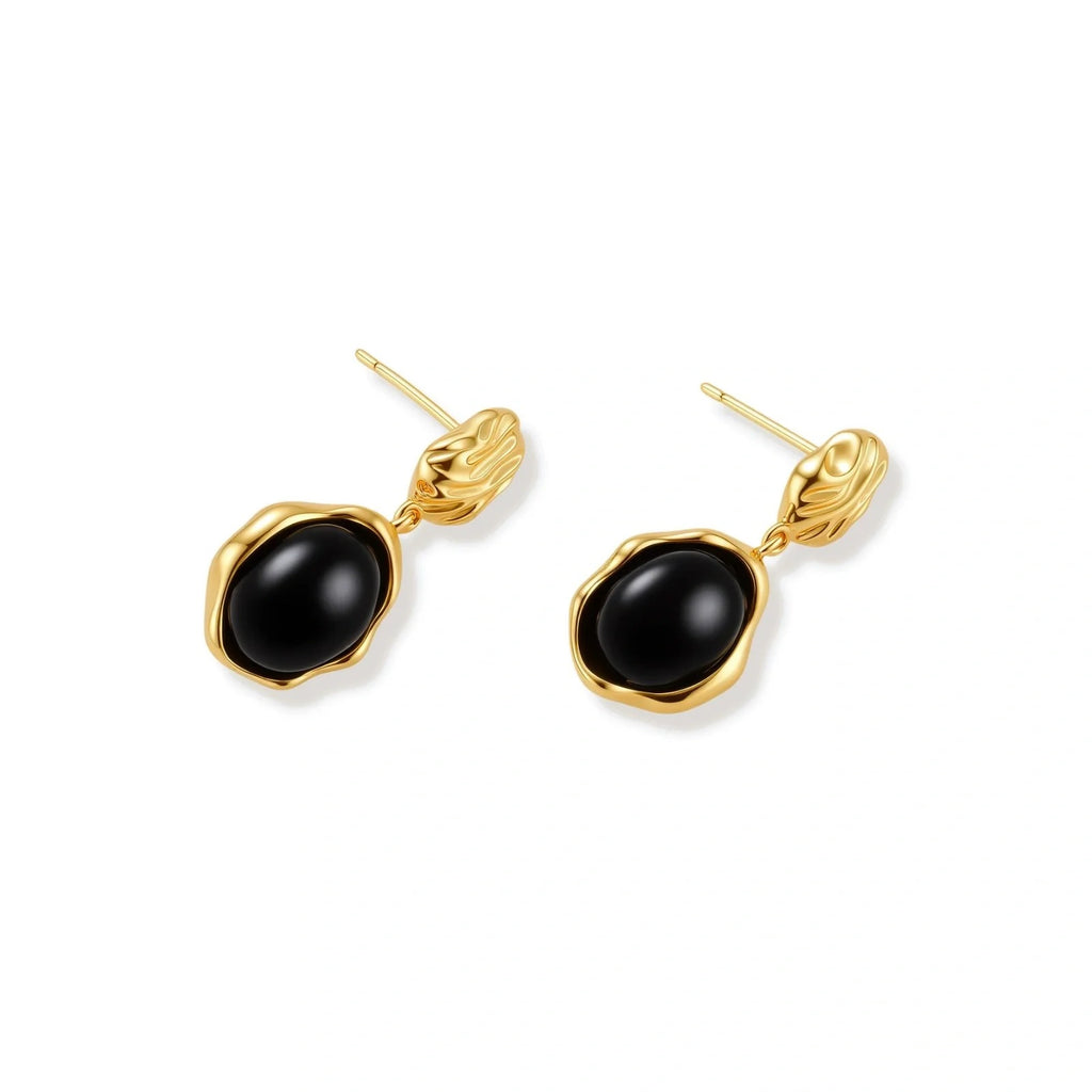 Linda's Look — Ripple Drop Agate Earrings by Linda's Look
