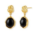 Linda's Look — Ripple Drop Agate Earrings by Linda's Look